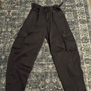 wild fable Women’s Black Cargo Pants with Utility Pockets